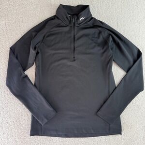 Kjus Men 2nd Skin Halfzip Black MS25-A09 Long Sleeve Pullover Size 48 S Small